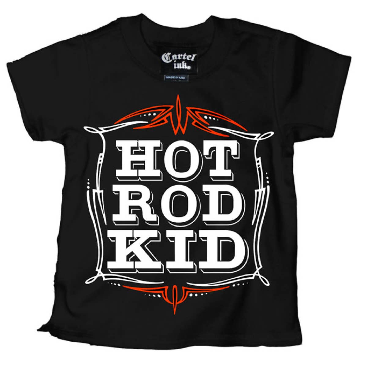 Cartel Ink - 1132-BLACK WHITE | Hot Rod Kid: Black White / 10T