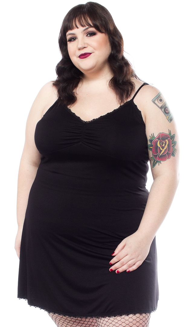 Sourpuss - SOURPUSS SLIP DRESS BLACK: XL / BLK