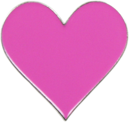 Square Deal Recordings & Supplies - Enamel Pin - Heart - 9 Color Options: Hot Pink