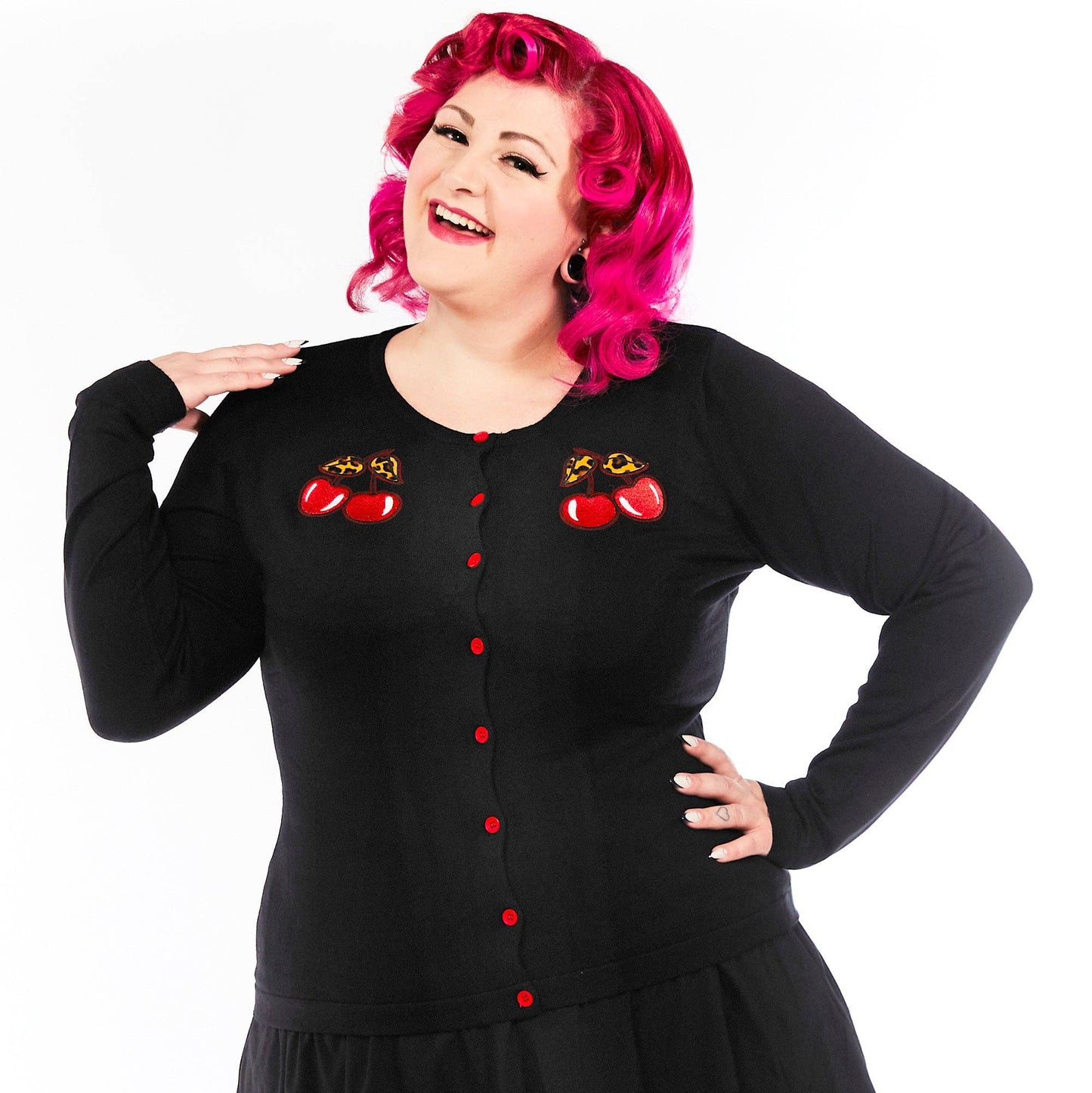 Sourpuss - SOURPUSS CHERRIES CARDIGAN: S