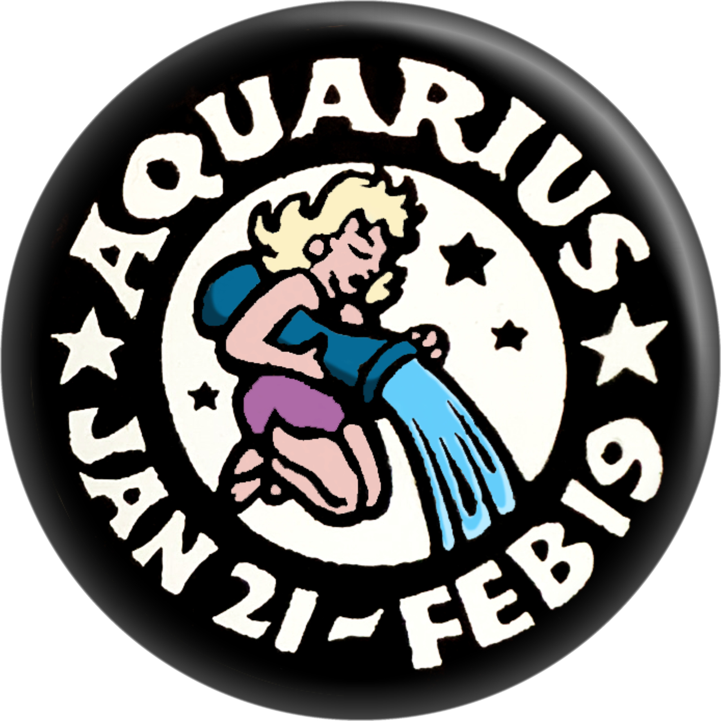 Pin-on Button - 1.25 Inch - Zodiac Signs - Taurus