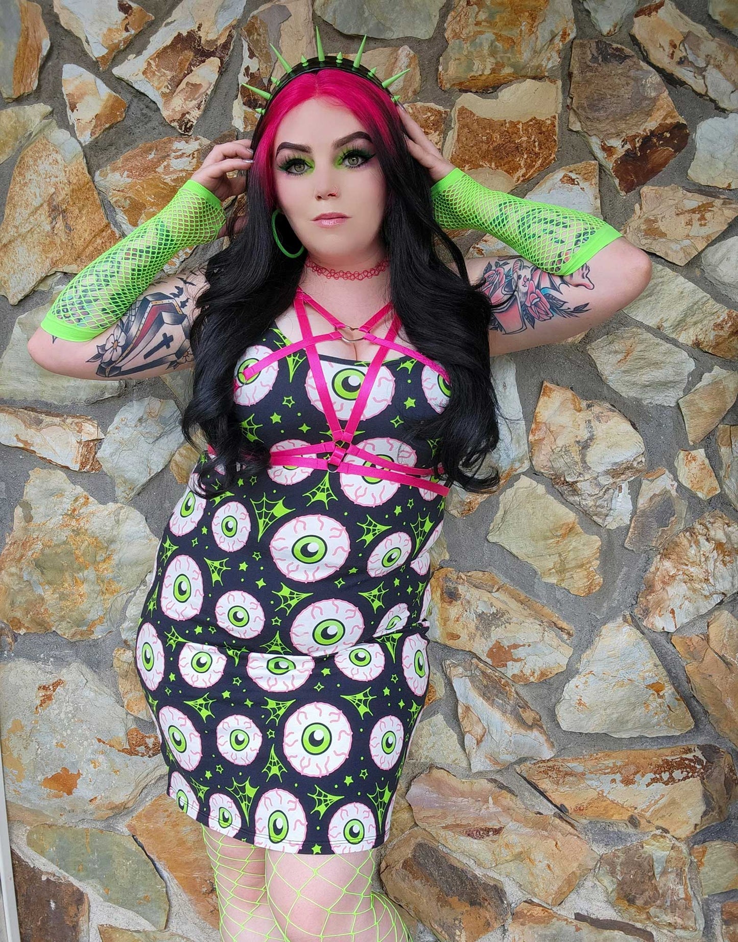 Sourpuss - SOURPUSS JEEPERS PEEPERS TANK DRESS: L