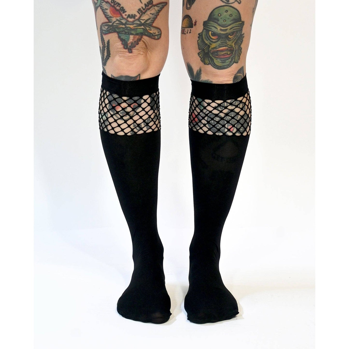 Sourpuss - SOURPUSS FISHNET KNEE HIGH SOCKS: Default