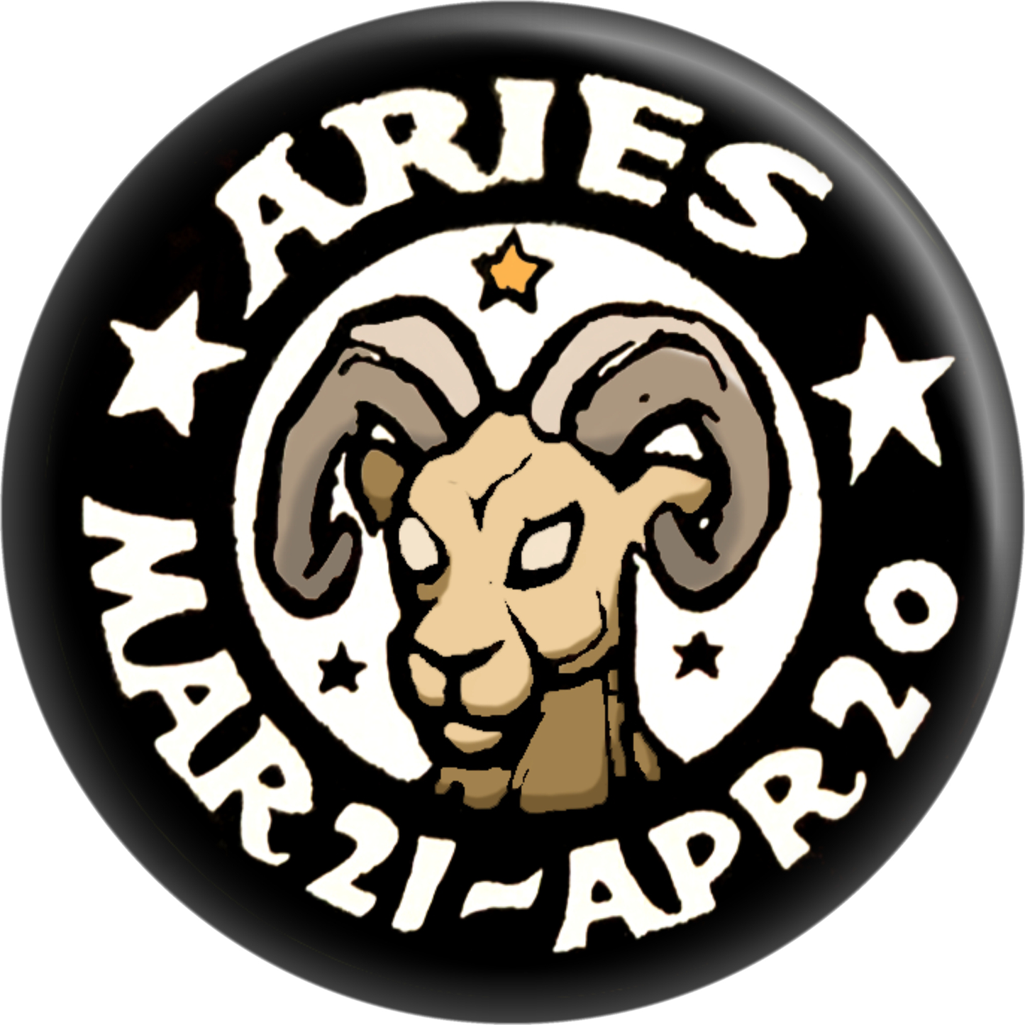 Pin-on Button - 1.25 Inch - Zodiac Signs - Taurus