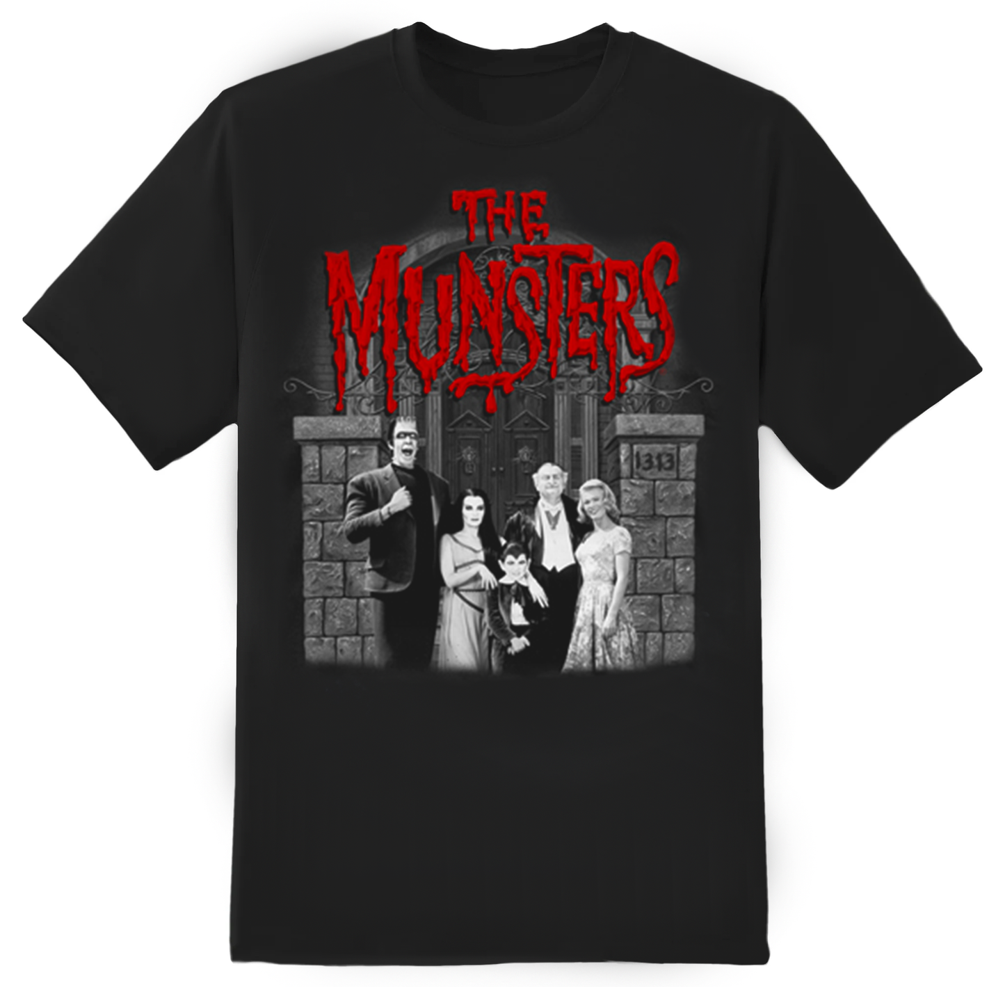 Rock Rebel Shop - Munsters Family Portrait with Red Logo Tee