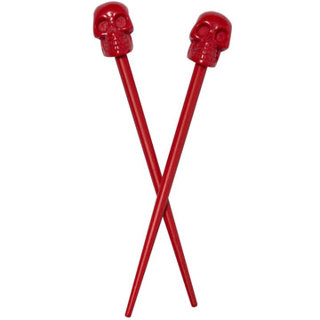 SKULL COLLECTION RED HAIR STICKS