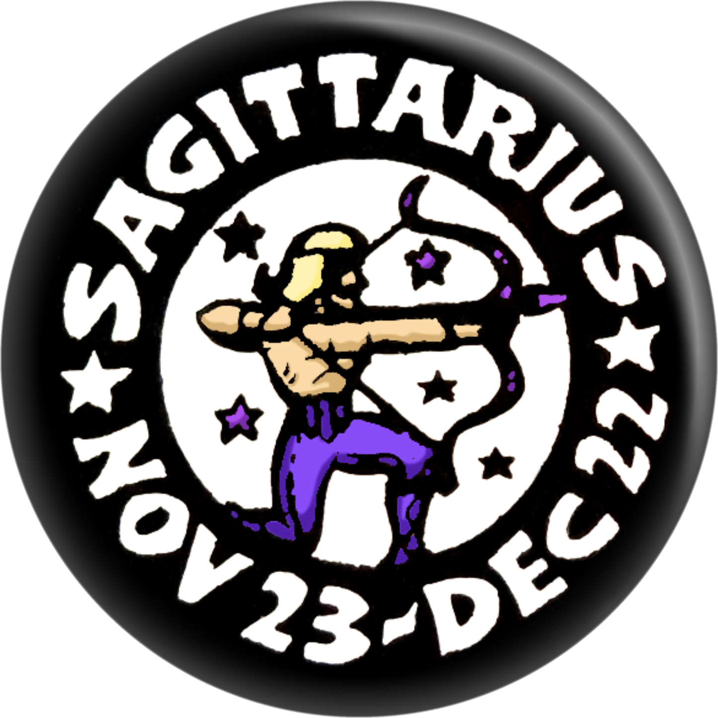 Pin-on Button - 1.25 Inch - Zodiac Signs - Virgo