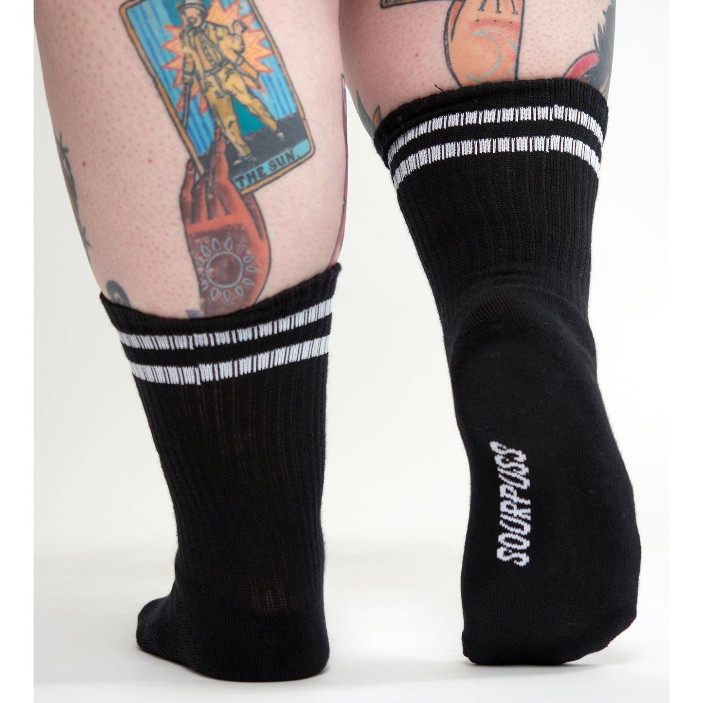 Sourpuss - SOURPUSS WEB EMBROIDERED ATHLETIC SOCKS BLACK: Default