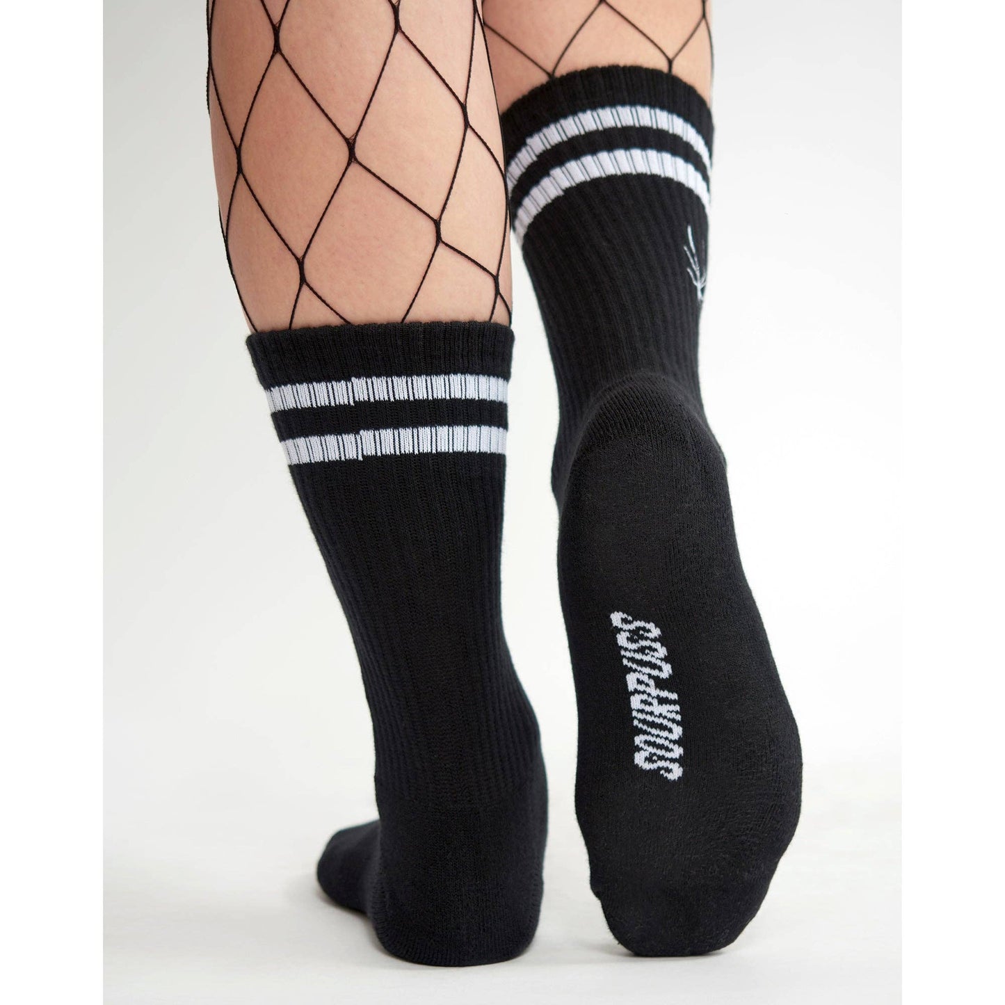 Sourpuss - SOURPUSS SPIDER EMBROIDERED ATHLETIC SOCKS BLACK: Default