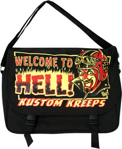 Square Deal Recordings & Supplies - Messenger Bag - Sourpuss - Kustom Kreeps Welcome To Hell