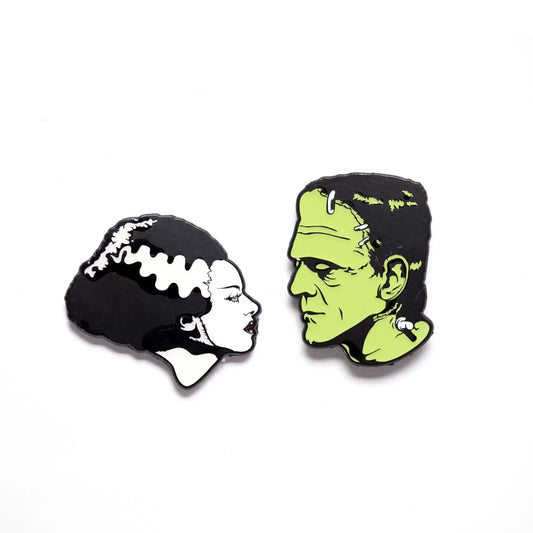 Rock Rebel Shop - Bride & Frankenstein Enamel Pin Set