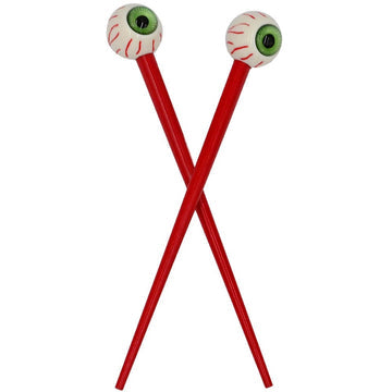 EYEBALL GREEN HAIR STICKS