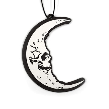 Kreepsville 666 SKULL CRESCENT MOON GLOW IN THE DARK AIR FRESHENER