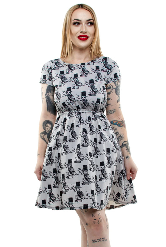 The POE Skater Dress - BLACK/GREY