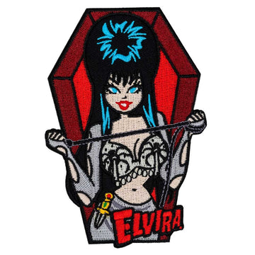 Kreepsville 666 ELVIRA COFFIN SPIDERS PATCH