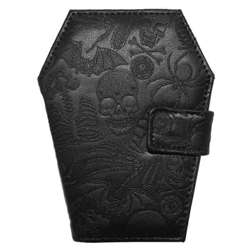 EMBOSSED SKULL COFFIN WALLET