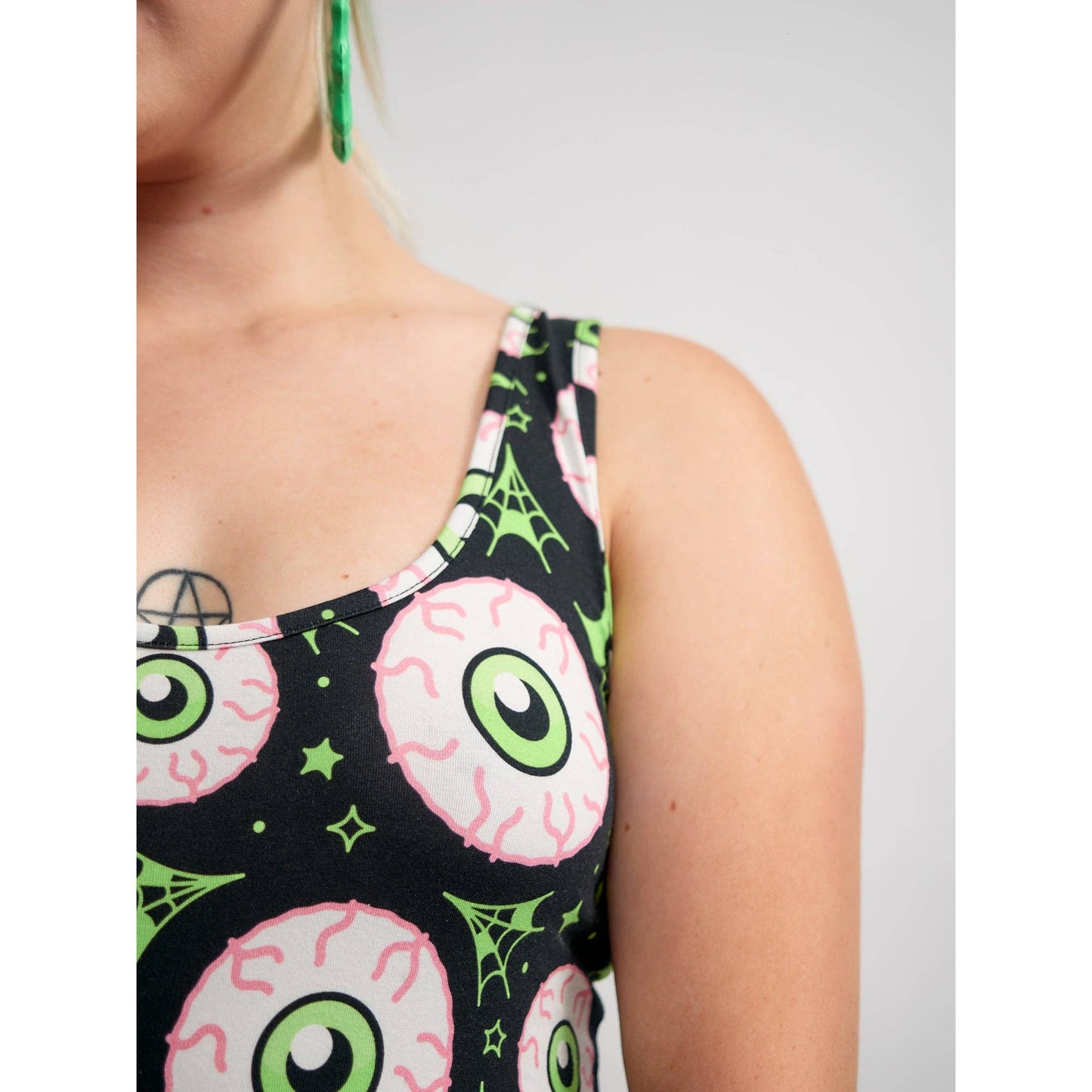 Sourpuss - SOURPUSS JEEPERS PEEPERS TANK DRESS: L