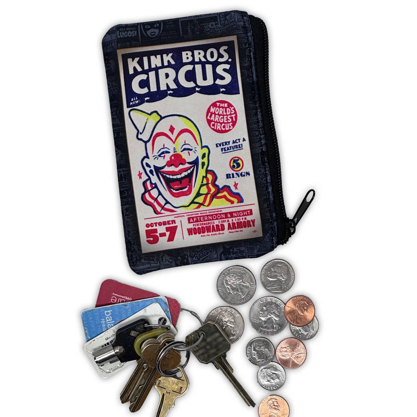 Retro-a-go-go! - Kink Bros Circus Zipper Coin Pouch