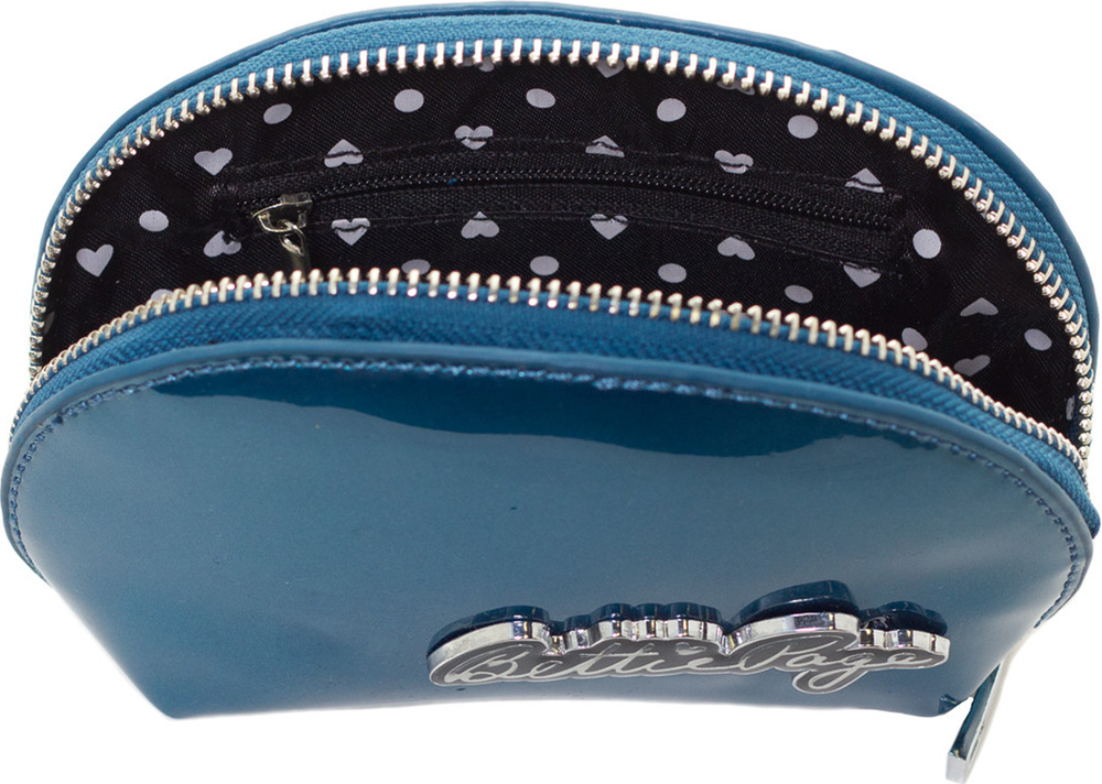 Square Deal Recordings & Supplies - Purse - Sourpuss - Blue Bettie Page Retro 1950s Style