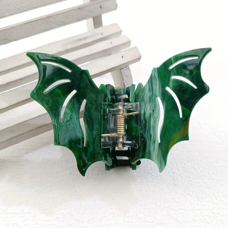 Large Bat Clips - Emerald