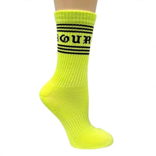 Sourpuss - SOURPUSS HI VIS CREW SOCKS YLW: Default