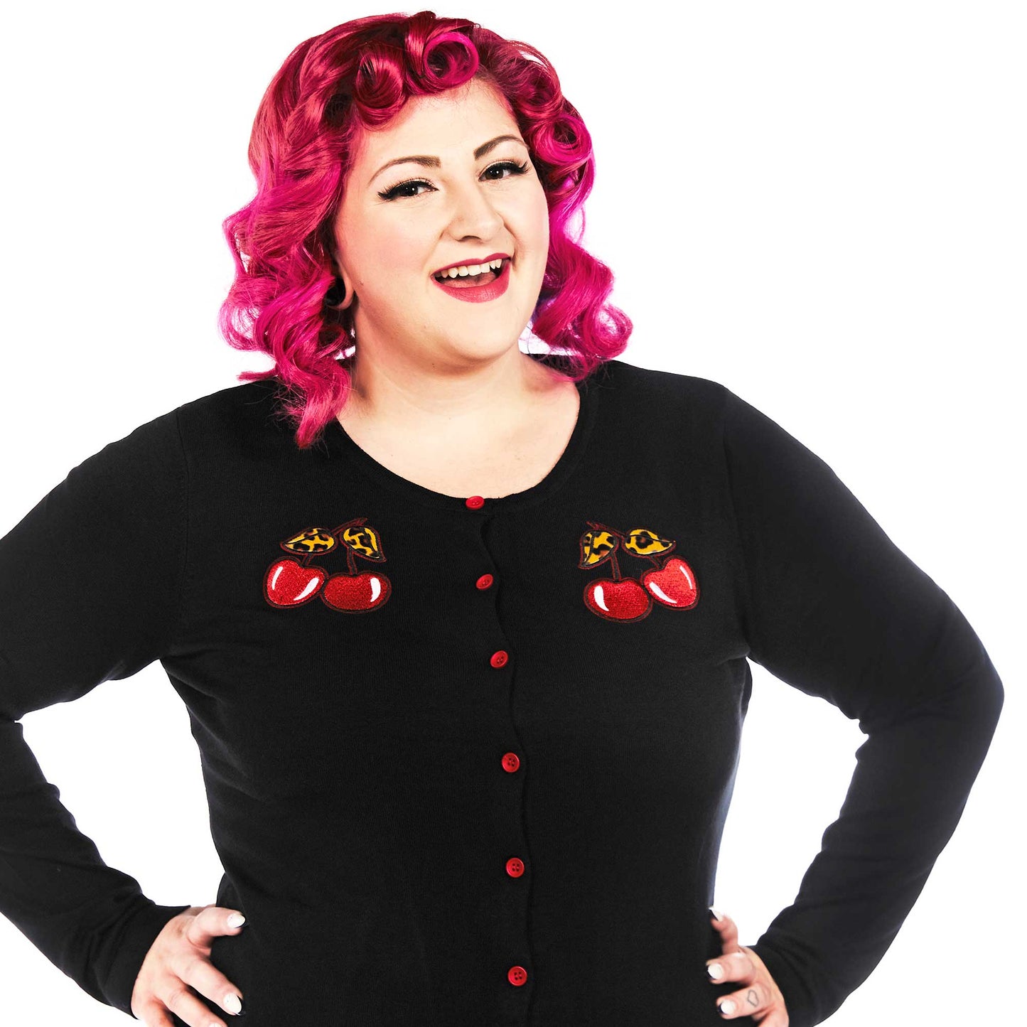 Sourpuss - SOURPUSS CHERRIES CARDIGAN: S