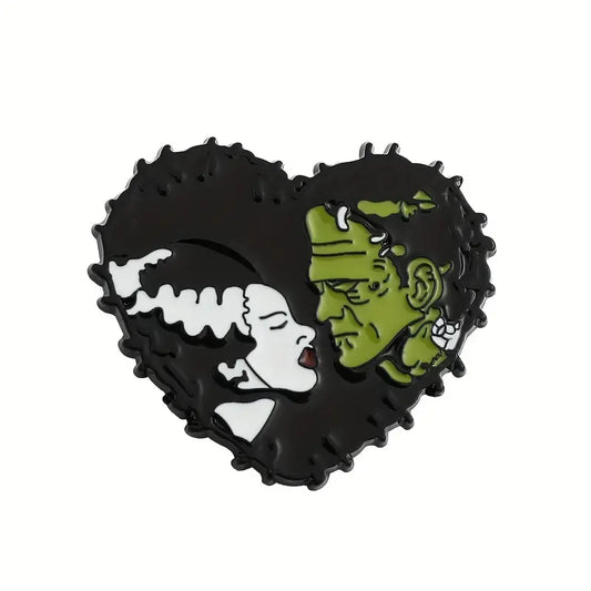 Monster Bride Groom Enamel Pin