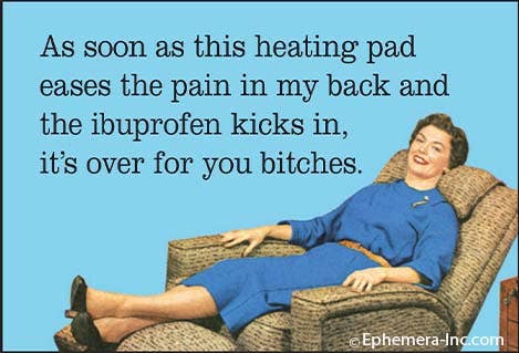 Ephemera - Magnet-As soon as this heating pad eases….