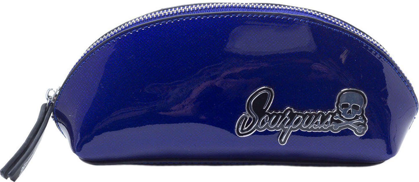 Square Deal Recordings & Supplies - Makeup Bag - Sourpuss - Blue Super Floozy Retro 1950s Vibe