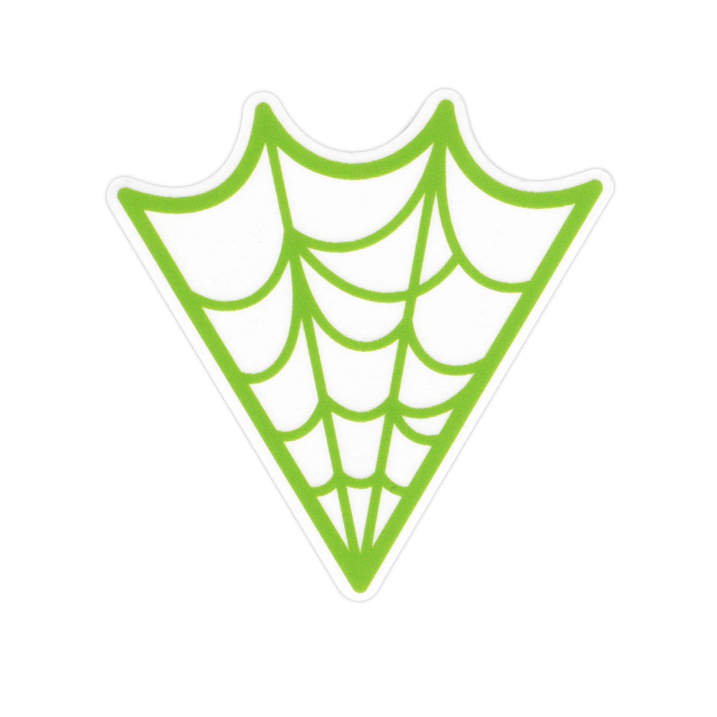 Sourpuss - SOURPUSS NEON GREEN SPIDERWEB CLEAR STICKER