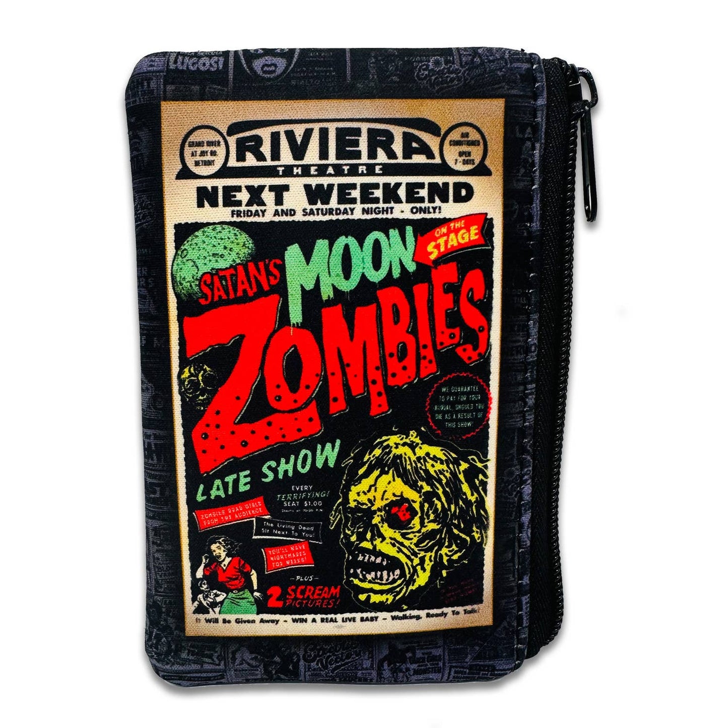 Retro-a-go-go! - Moon Zombies Zipper Coin Pouch