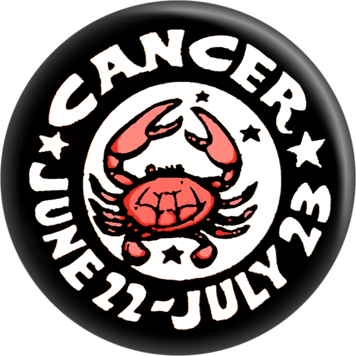 Pin-on Button - 1.25 Inch - Zodiac Sign - Cancer