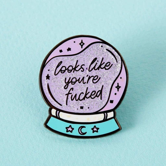 Punky Pins - You're Fucked Crystal Ball Enamel Pin