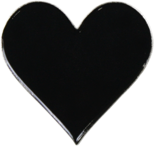 Enamel Pin - Heart - Black