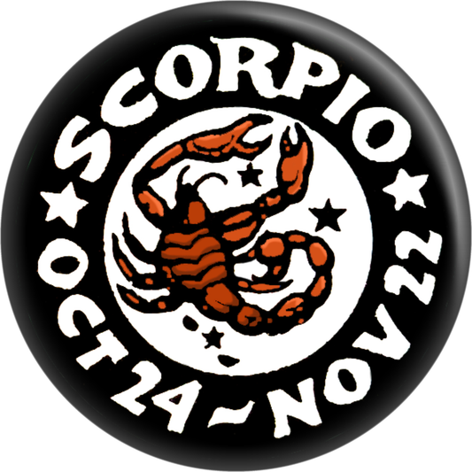 Pin-on Button - 1.25 Inch - Zodiac Sign - Scorpio