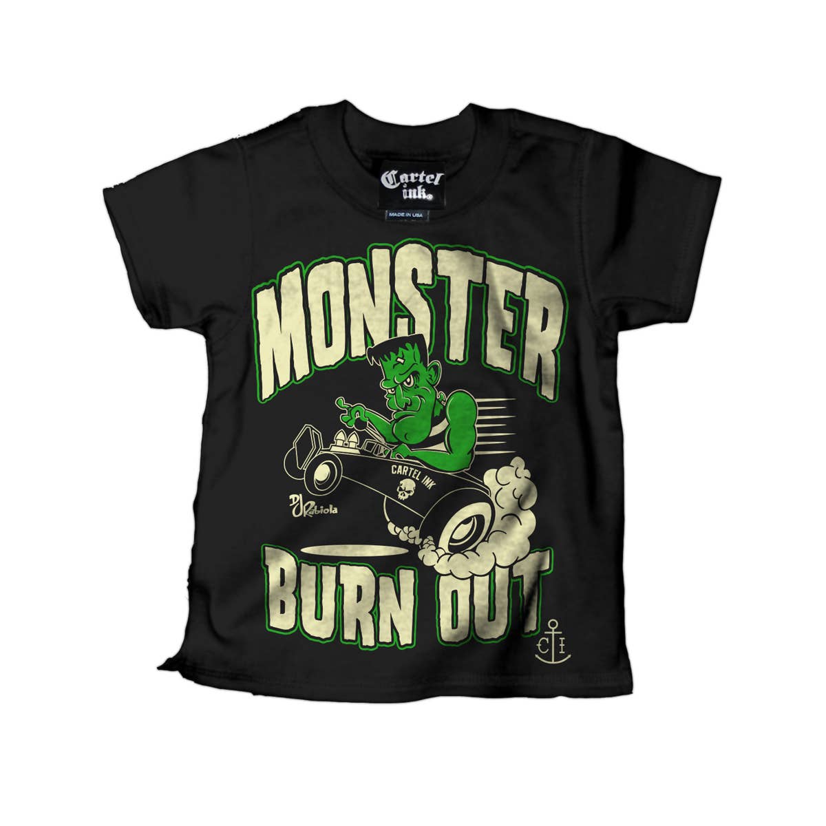 Cartel Ink - 1181-BLACK GREEN | Monster Burn Out: Black Green / 10T