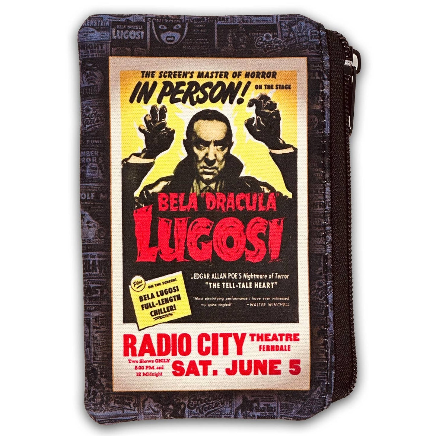 Retro-a-go-go! - Bela Lugosi in Person Zipper Coin Pouch