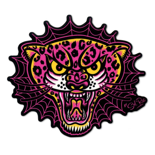 Sourpuss - SOURPUSS PINK LEOPARD STICKER