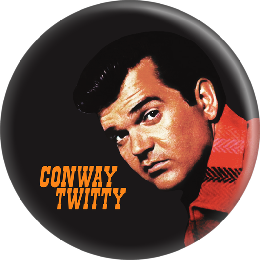 Square Deal Recordings & Supplies - Magnet - Twitty, Conway - Face Shot On Black