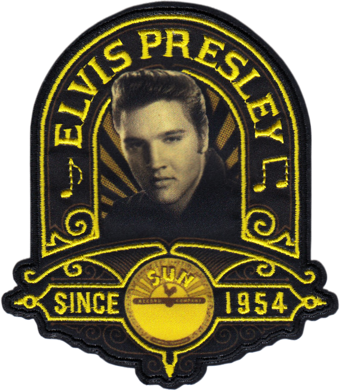 Square Deal Recordings & Supplies - Patch - Presley, Elvis - "Since 1954" With Sun Records Logo