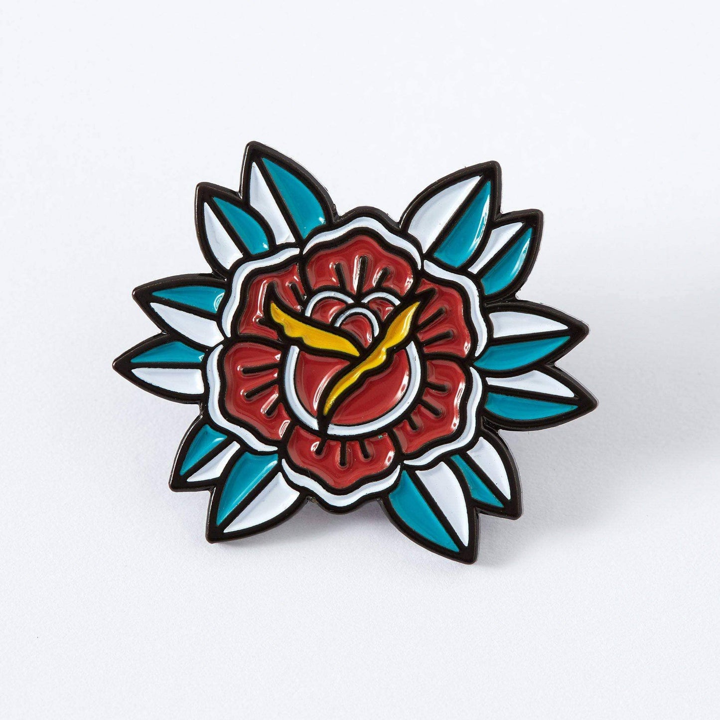 Punky Pins - Red Flower Tattoo Inspired Enamel Pin