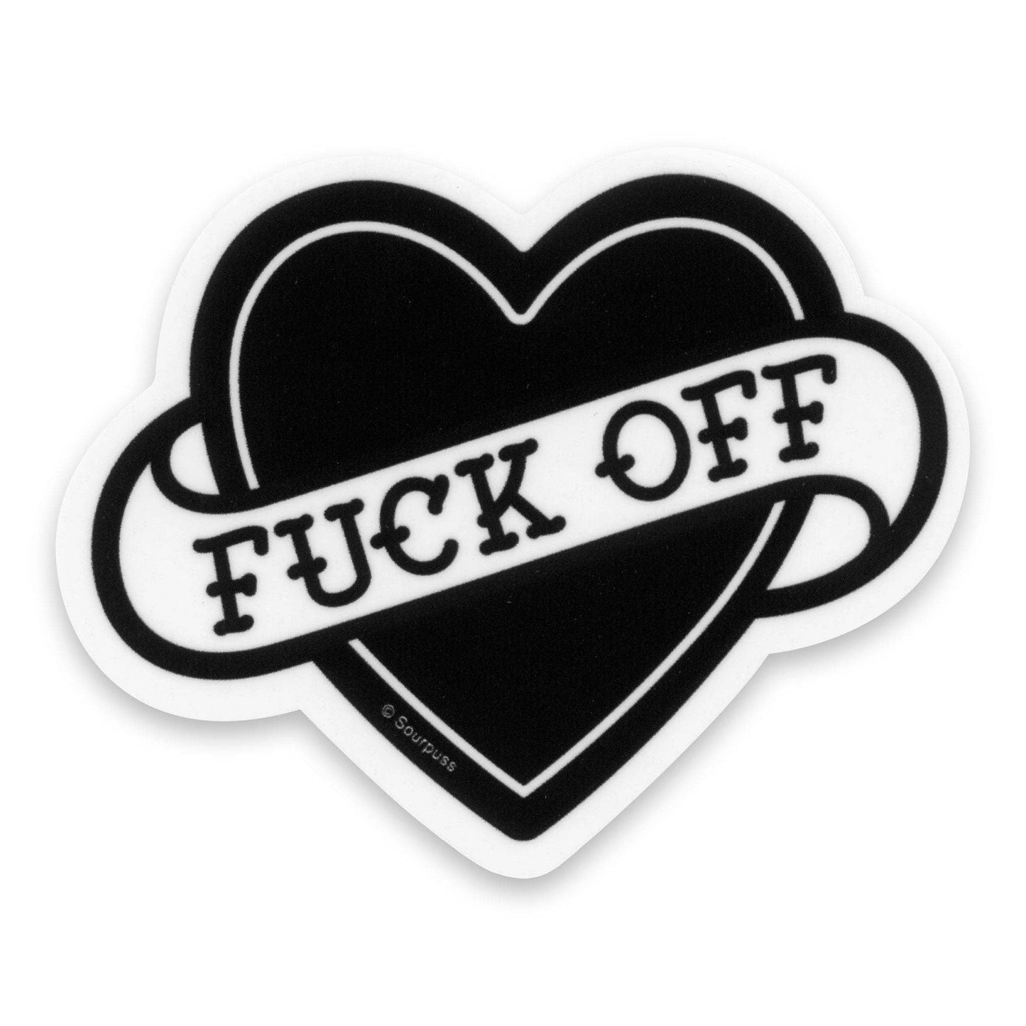 Sourpuss - SOURPUSS F*CK OFF HEART STICKER