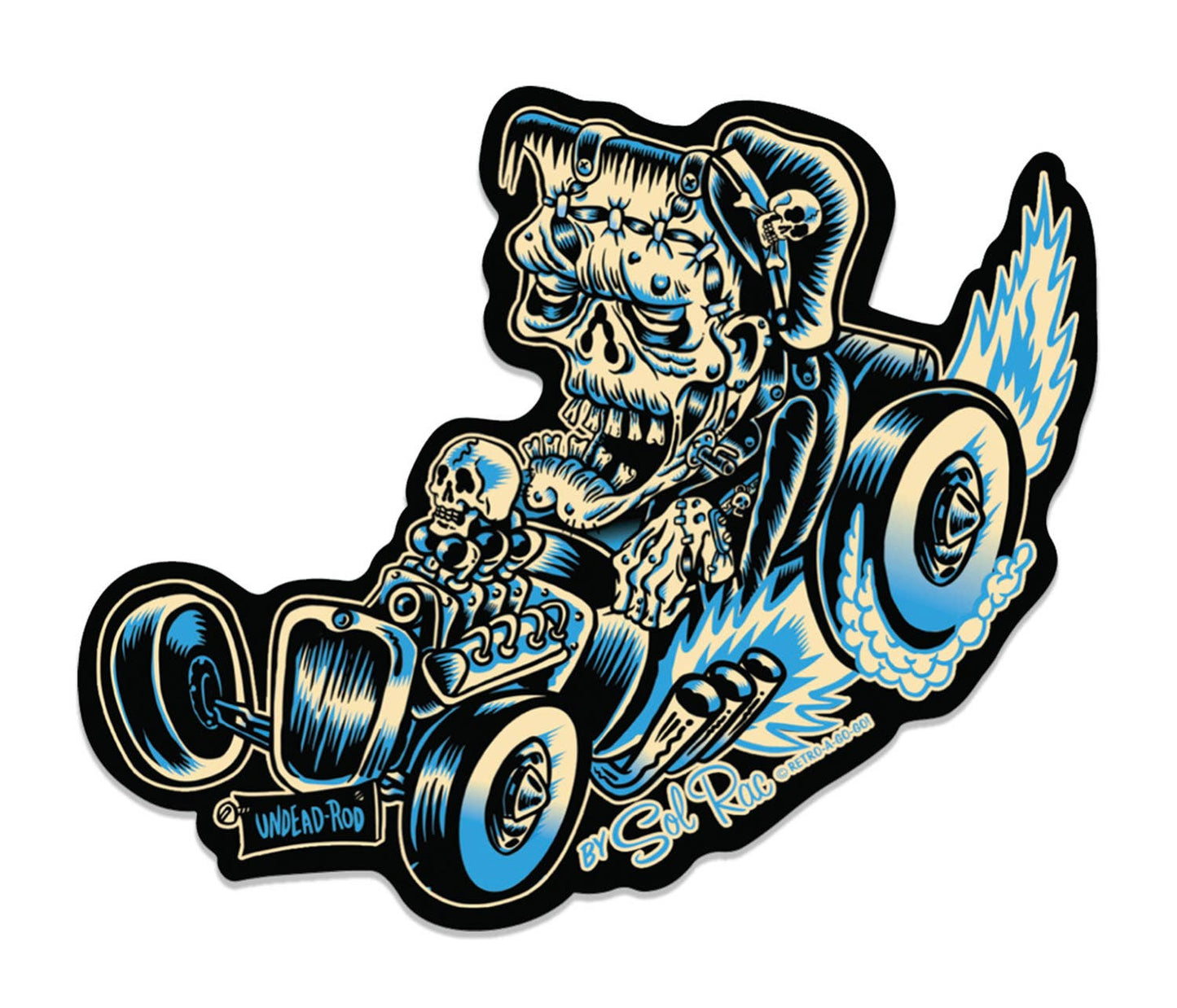 Retro-a-go-go! - Undead Rod Vinyl Sticker